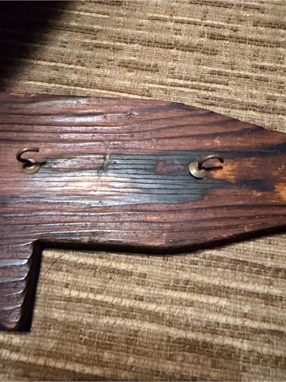 Vintage Wooden Key Wall Hook Rack Rustic Farmhouse Cottagecore Decor